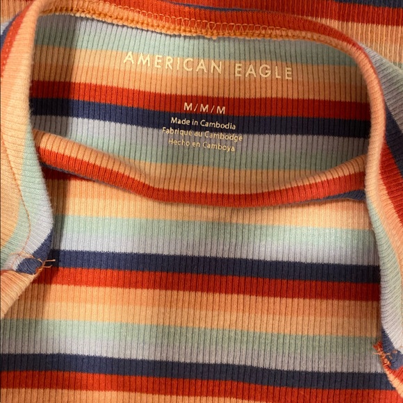 American Eagle Size M rainbow striped tube top - Picture 3 of 3